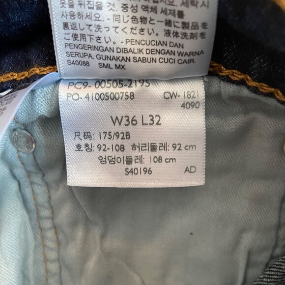 Levis 505 Mens Straight Leg Jeans W36 Classic Fit Blue Denim Made In Mexico - Picture 5 of 12